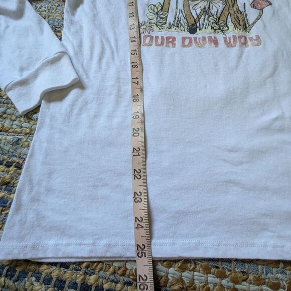 Mushroom Graphic L/S Tee (14/16) XS Grow Your Own Way Goblincore Gremlincore - Picture 3 of 7